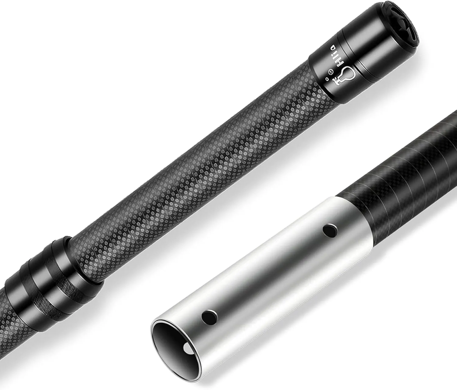 𝑵𝒆𝒘 Pool Pole Carbon Fiber, Premium15FT Pool Pole telescopic 4.6 to 15 FT, Adjustable 4 Piece Extendable Pool Cleaning Pole, Professional Pool Pole fit for Brushes, Vacuum, Nets, Skimmers, Rakes