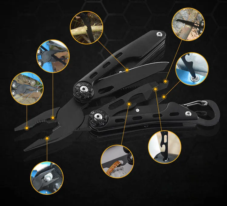 10 in 1 Multi-purpose Folding Pliers Spuer Tool