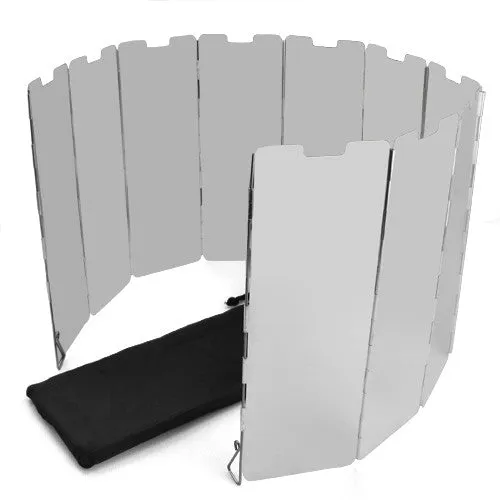 10 Plates Fold Camping Cooker Gas Stove Wind Shield Screen Foldable Outdoor