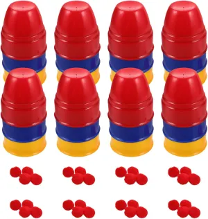 10 Sets Party Decoration: Magician Trick Cups and Balls Kit - Props for Beginners & Magician - Trick Party Favor for Birthday Halloween
