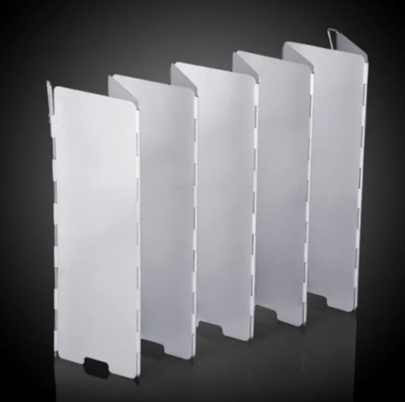 10pcs Fold Screen Camping Cookiing BBQ Gas Stove Wind Shield