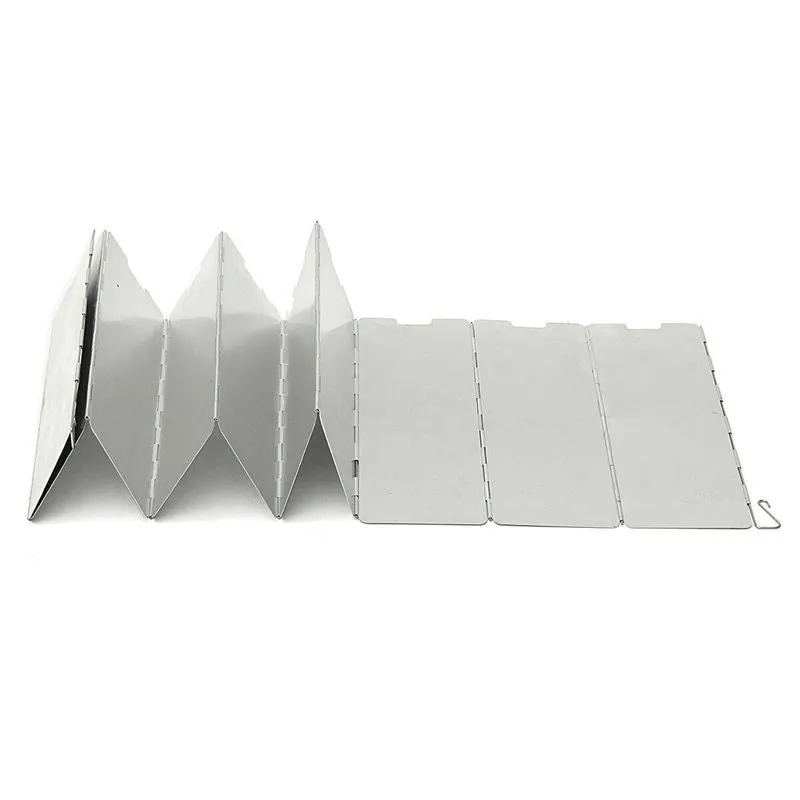 10pcs Fold Screen Camping Cookiing BBQ Gas Stove Wind Shield