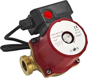 115V Non-Submersible Circulator Pump 1/8 HP, 1-1/4" Union NPSM, Canned Rotor Pump with Copper Construction, Direct Replacement for Grundfos 59896776 UP15-29SU/LC