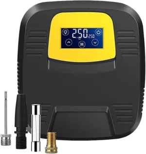 120PSI Car Air Pump Tire Inflator 12V Portable Compressor Digital Car Tyre Inflator Motorcycle Bicycle Boat AUTO Tyre Balls,Air Compressors Inflators