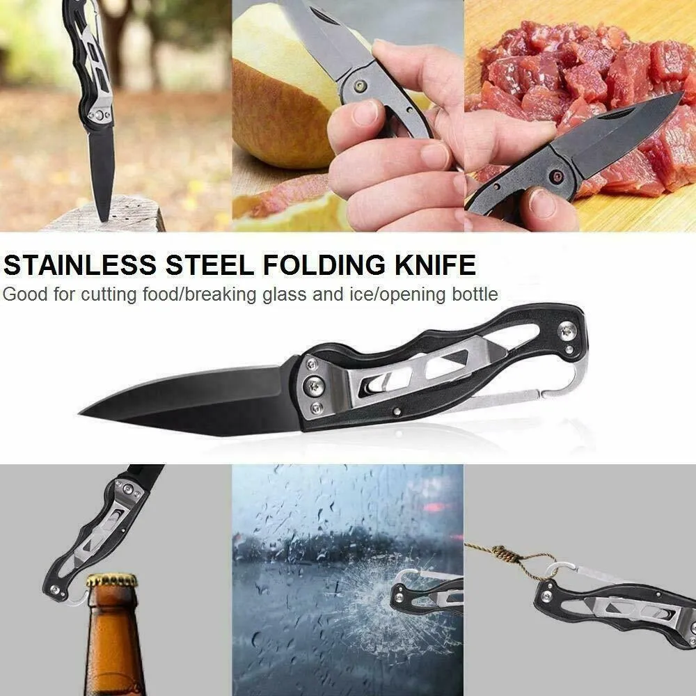 14-in-1 Outdoor Emergency Survival Gear Kit - Camping Tactical Tools SOS EDC Case
