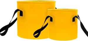 2 Pack 10L 20L Collapsible Bucket Container Folding Water Bucket Portable Wash Basin for Outdoor Travelling Camping Fishing Gardening Car Washing