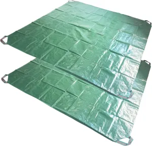 2-Pack 7x7ft Yard Garden Leaf Tarp 4 Handles Waterproof Tarps for Sandbox Cover,Lawn Debris,Yard Waste Tarp,Landscape Pruning,Leaf Hauler,Outdoor Camping Tarps,Tent Footprint,Patio Table,FirePit Cover