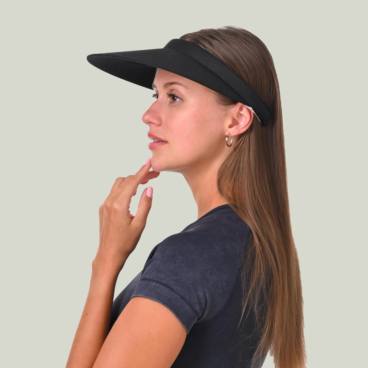 2 Pack Sun Visors Women Wide Brim Clip on Summer Hats Adjustable UV Protection