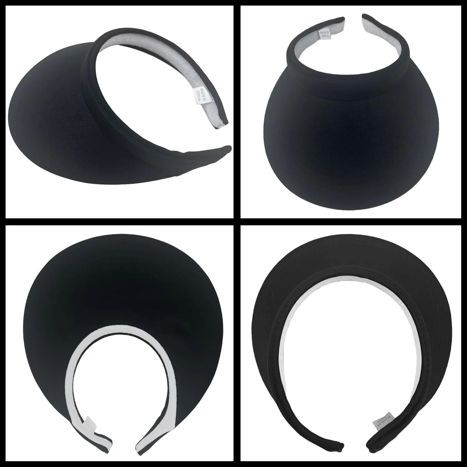 2 Pack Sun Visors Women Wide Brim Clip on Summer Hats Adjustable UV Protection