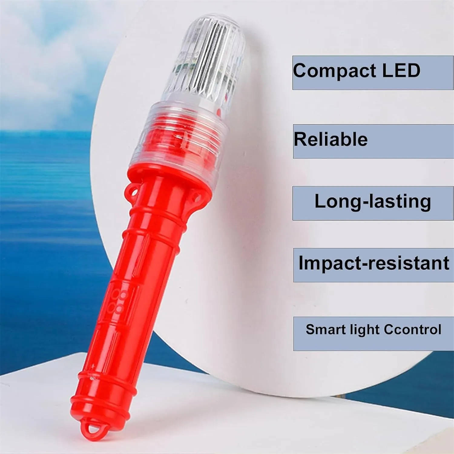 2025 New Boat Flares, Coast Guard Approved Boat Flares Kit, Waterproof Emergency Signals for Fishing Nets, Buoys & Boats,Electronic Boat Distress Flare,Boat Strobe & Safety Lights (1)