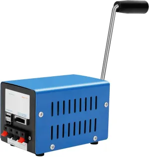 20W 28V Portable Generator Hand Crank Charger USB Generator Inverter Mini Outdoor Multifunction Manual Crank for Home Backup Outdoor Emergency RV Van Hunting