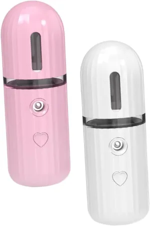 2pcs Spray Meter Facial Mister Handy Hydrating Mist Sprayer Travel Atomizer Multi-Functional Facial Mister Moisturizing Handy Mist Sprayer Humidifier Abs
