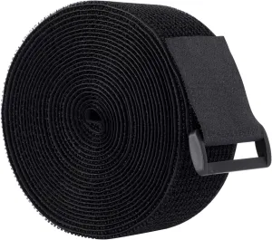 2" x 16 ft self-Adhesive Hook and Loop Tape, Reusable Fasteners Tape ，15 Plastic Buckles, Adjustable Tightening Cable Straps, Nylon Cinch Straps for Storage, Sewing (2 in X16 ft)