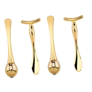 2sets Eye Massage Roller Shaped Eye Stick Face Mask Spoon for Women Portable Skin Care Tools Promotes Circulation Reduces Dark Circles