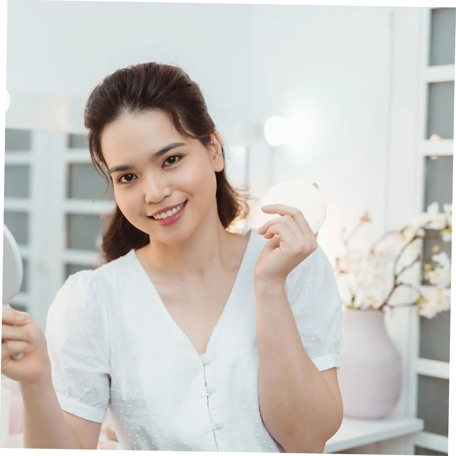 3 Sets Vanity Mirror Pocket Mirror Dressing Mirror with Lights LED Mirror Makeup LED Makeup Mirror Magnification View Mirror Compact Makeup Mini Woman Outdoor Abs Diode