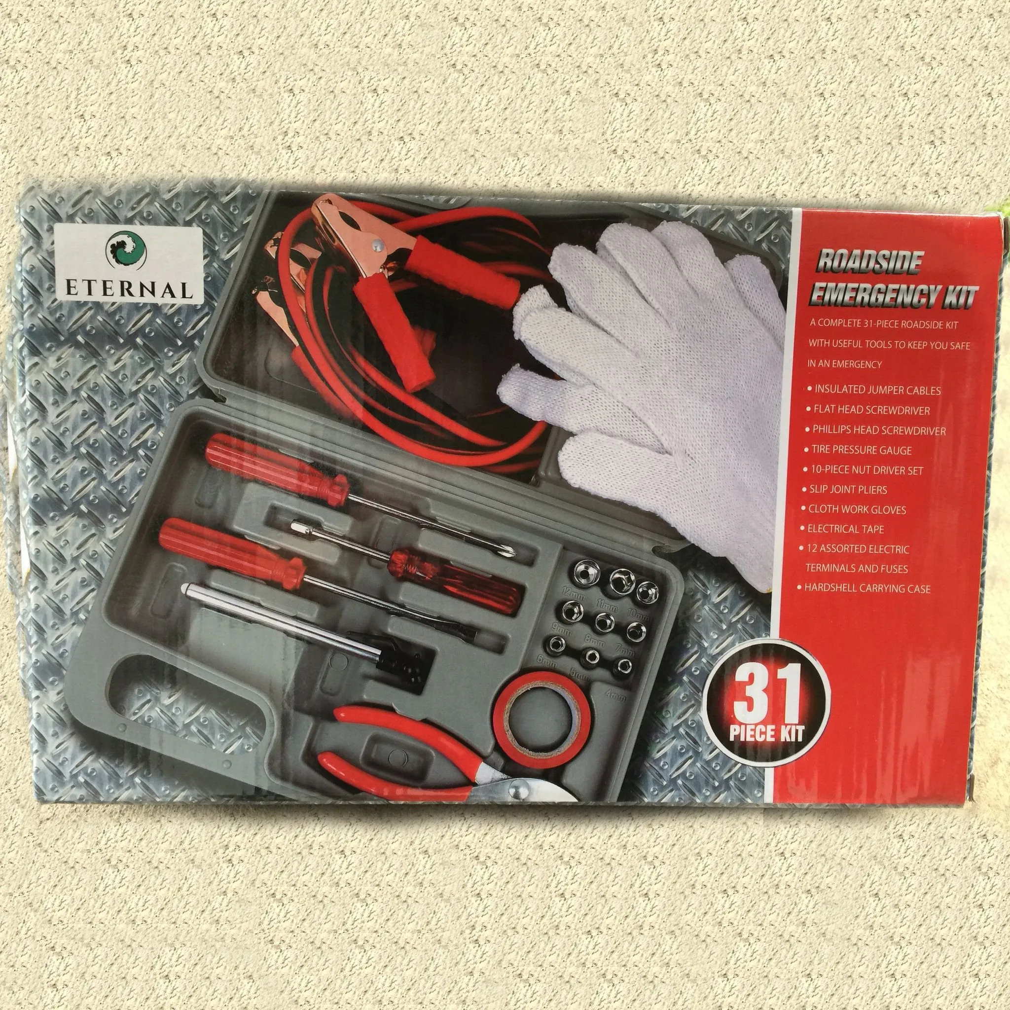 31-Piece: Unbeatable Wide selection Emergency Kit Roadside