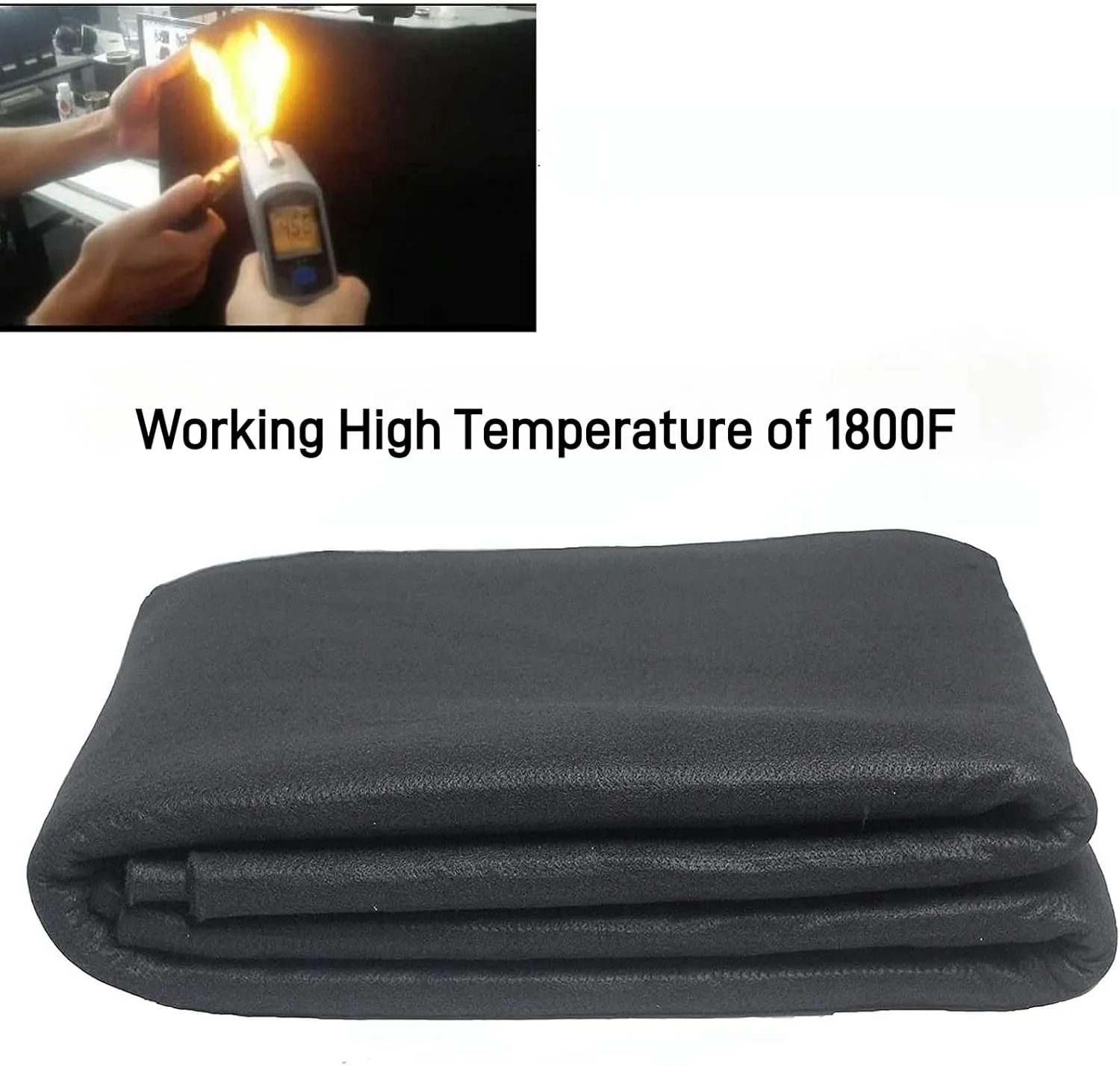 39 x 48 x 1/5 inches Carbon Fiber Welding Blanket Fireproof, Heat Resistant Fabric 1800°F High Temp Insulation Pad, Flame Retardant Protective Mat for Soldering Welding Brazing Plumbing
