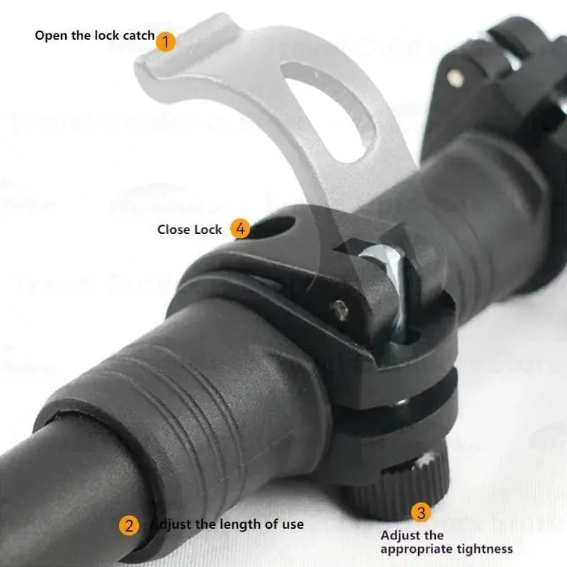 3F UL GEAR ultralight Hiking 135cm Carbon Fiberr/Aluminum Stick Walking Stick Length Adjustable Hiking Accessories-C1T1