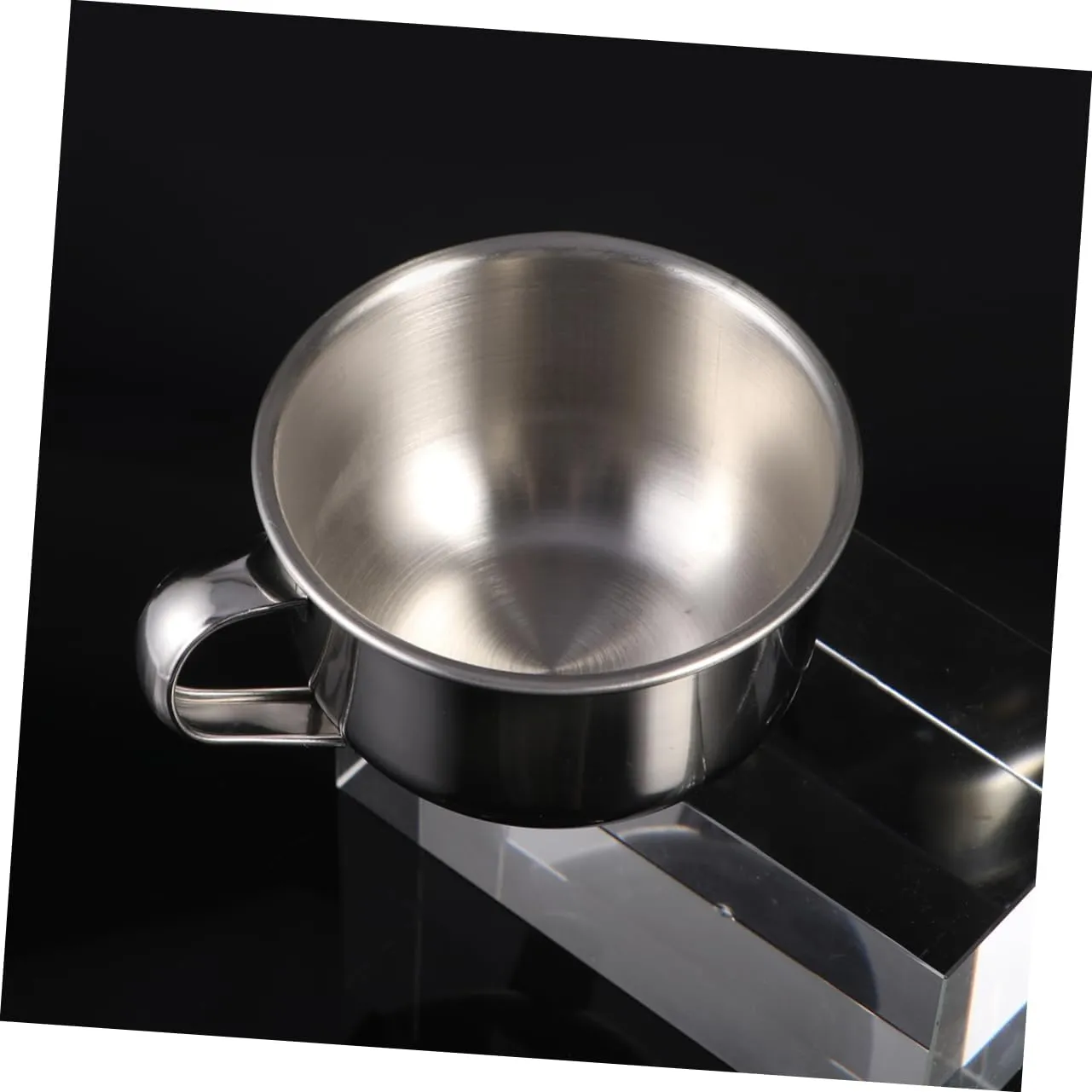 3pcs Stainless Steel Shaving Bowl with Handle Durable Razor Bowl for Wet Shaving Polished Finish for Men