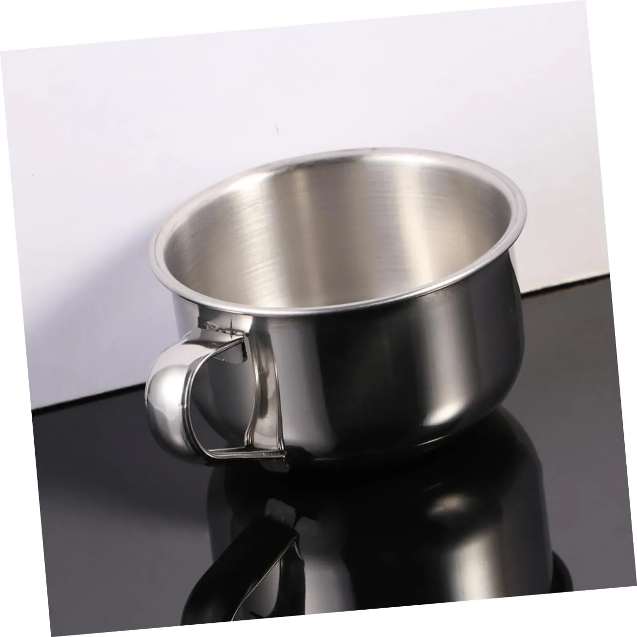 3pcs Stainless Steel Shaving Bowl with Handle Durable Razor Bowl for Wet Shaving Polished Finish for Men