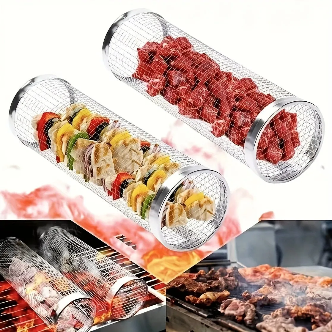 3Piece Stainless Steel Portable BBQ Grill Set