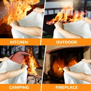 40x40 Inch Fiberglass Emergency Fire Blanket