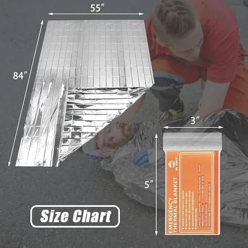 4pcs Emergency Mylar Thermal Blankets-Space Blanket Survival kit Camping Blanket