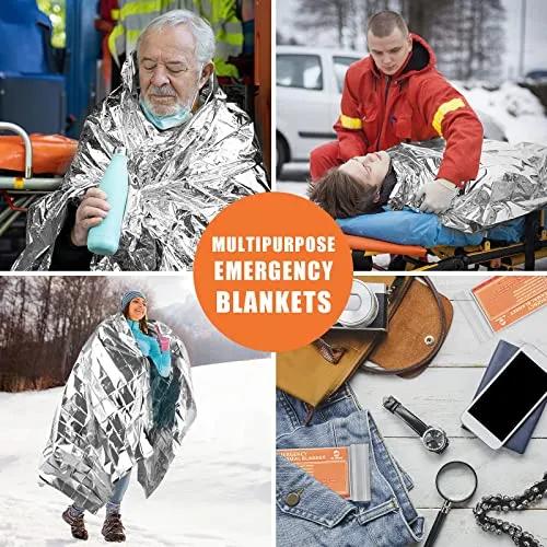 4pcs Emergency Mylar Thermal Blankets-Space Blanket Survival kit Camping Blanket