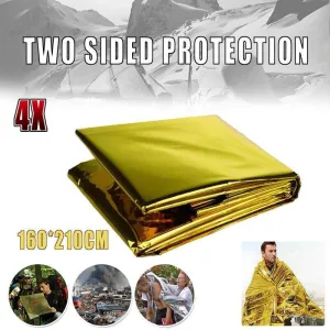4X Space Blankets Premium Thermal Emergency Survival Camping Rescue First Aid
