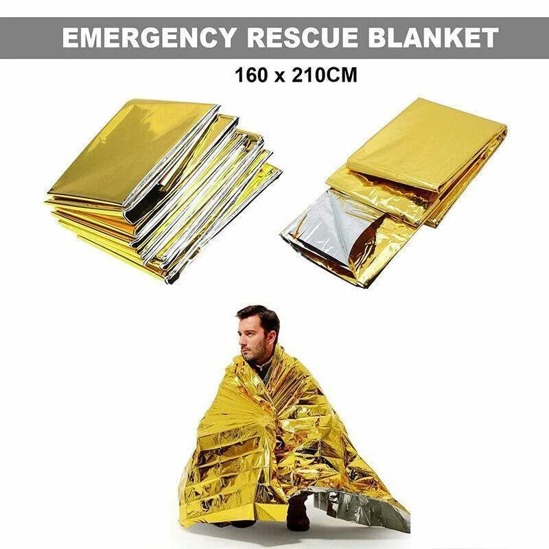 4X Space Blankets Premium Thermal Emergency Survival Camping Rescue First Aid