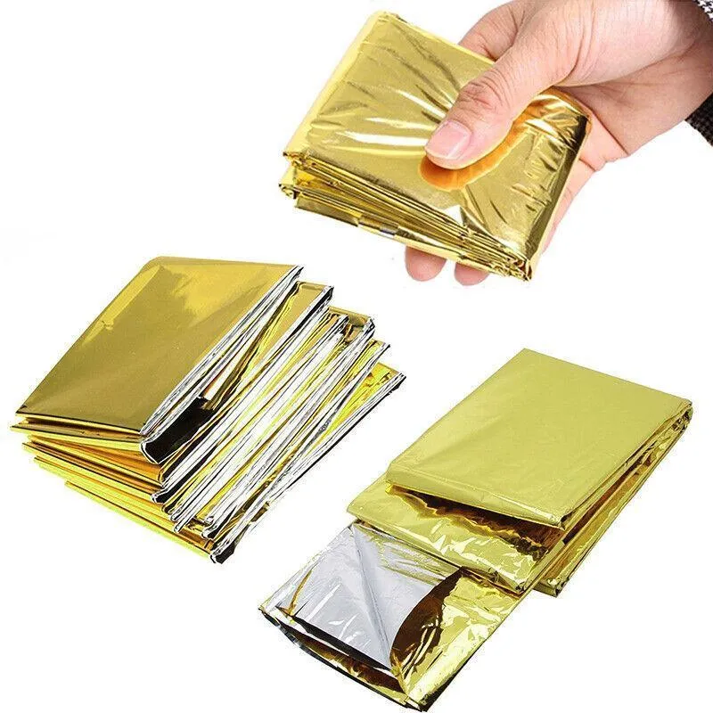 4X Space Blankets Premium Thermal Emergency Survival Camping Rescue First Aid