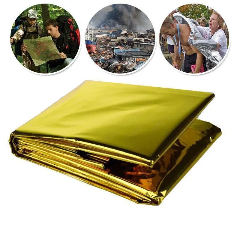 4X Space Blankets Premium Thermal Emergency Survival Camping Rescue First Aid