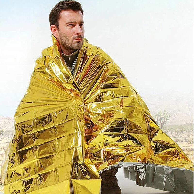 4X Space Blankets Premium Thermal Emergency Survival Camping Rescue First Aid