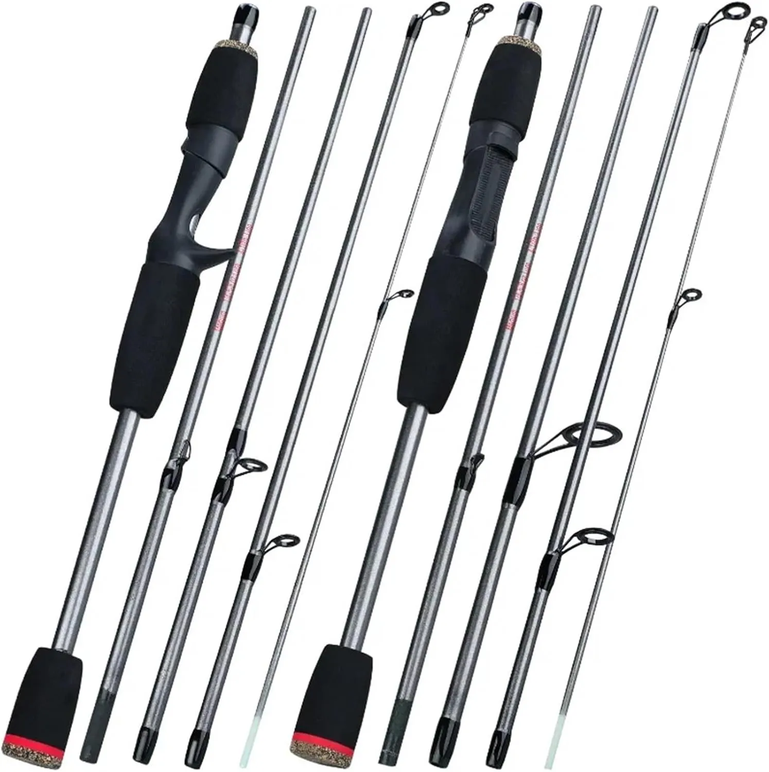 5 Section Spinning Casting Fishing Rod 1.7M Ultralight Weight Carbon Fiber Pattern Poles Travel Freshwater Fishing