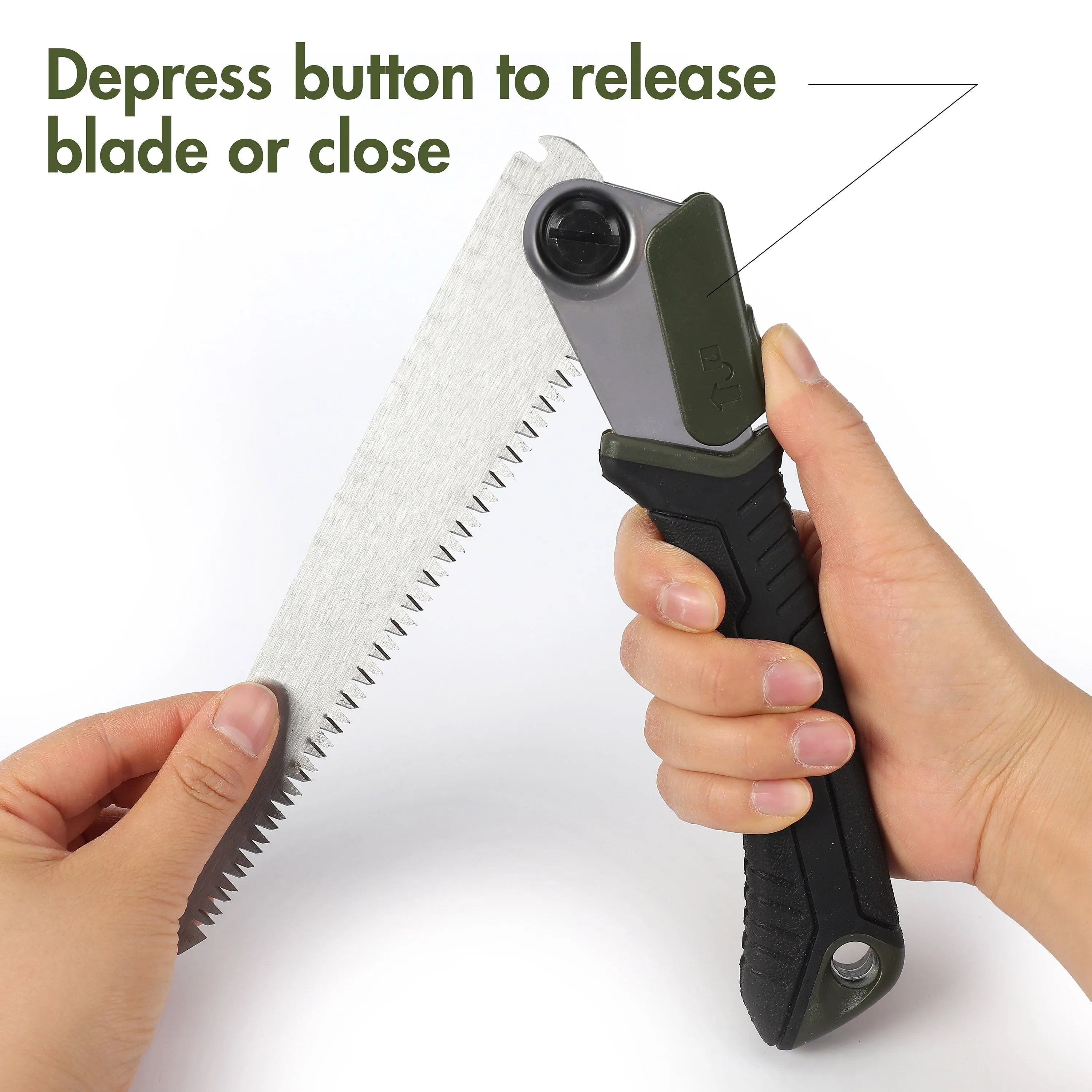 7-Inch Stainless Steel Folding Handsaw, Silver,