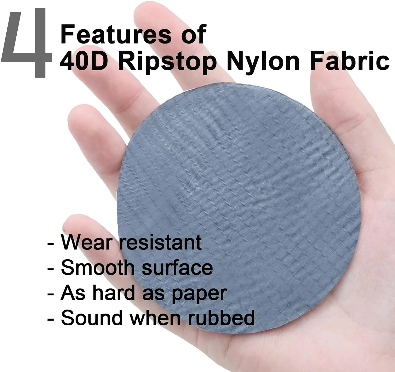 9KM DWLIFE Nylon Ripstop Fabric, 6 Color Set: 60x39 Inch, 40D Waterproof, Lightweight, Windproof, Bulk Fabric for Kite, Tent, Flag, Bag, Tarp Cover, Outdoor DIY Project