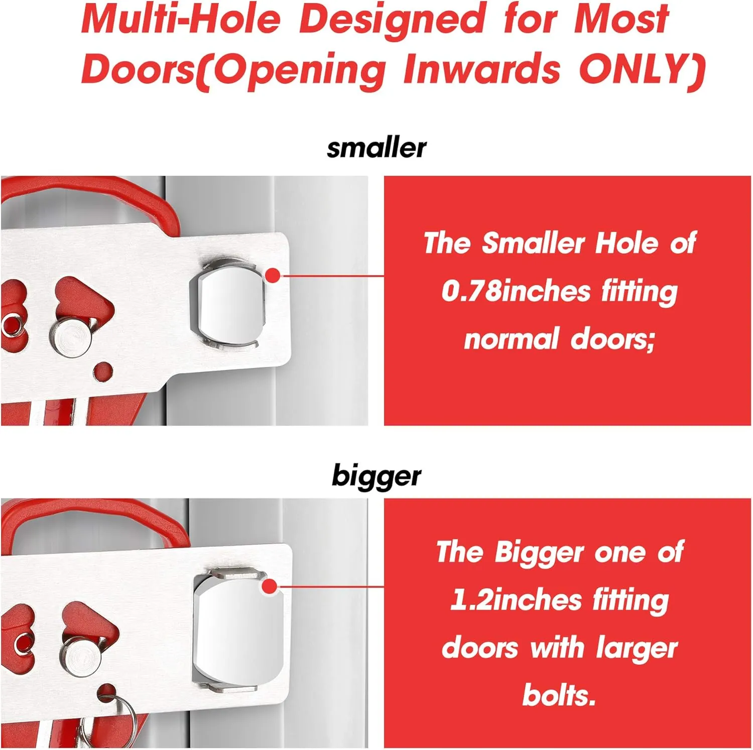 AceMining Portable Door Lock Home Security Door Lock Travel Lockdown Locks for Additional Safety and Privacy Perfect for Traveling Hotel Home Apartment College