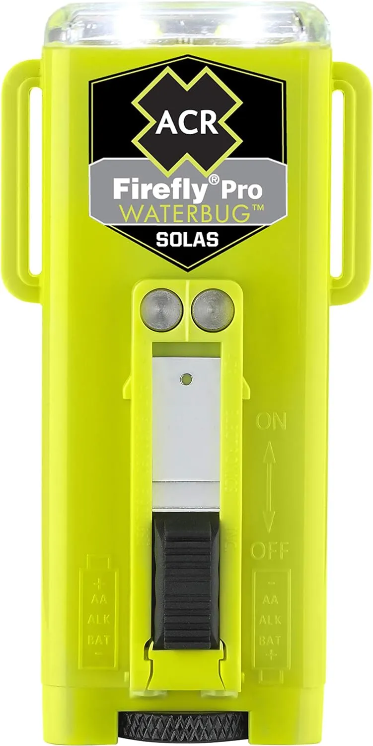 ACR Firefly Pro Waterbug LED Strobe Light – Military-Grade, SOS & Steady-On Modes, SOLAS & USCG Certified, High-Intensity Marine Safety, Emergency Visibility & Durability (3971.3)