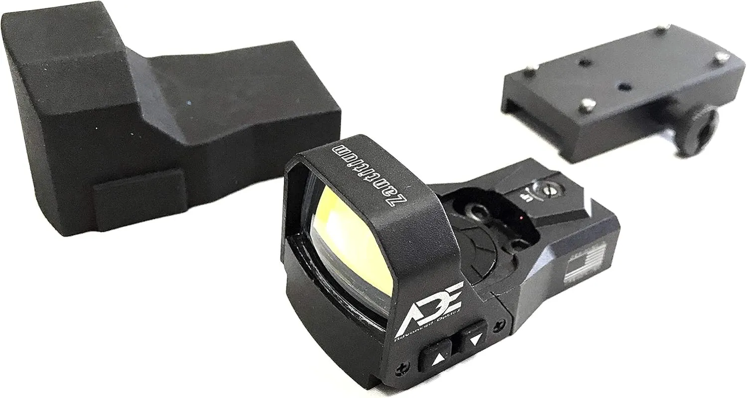 Ade Advanced Optics RD3-015 4MOA Red Dot Ultra Mega Window Sight for Handgun with 40000 Battery Life