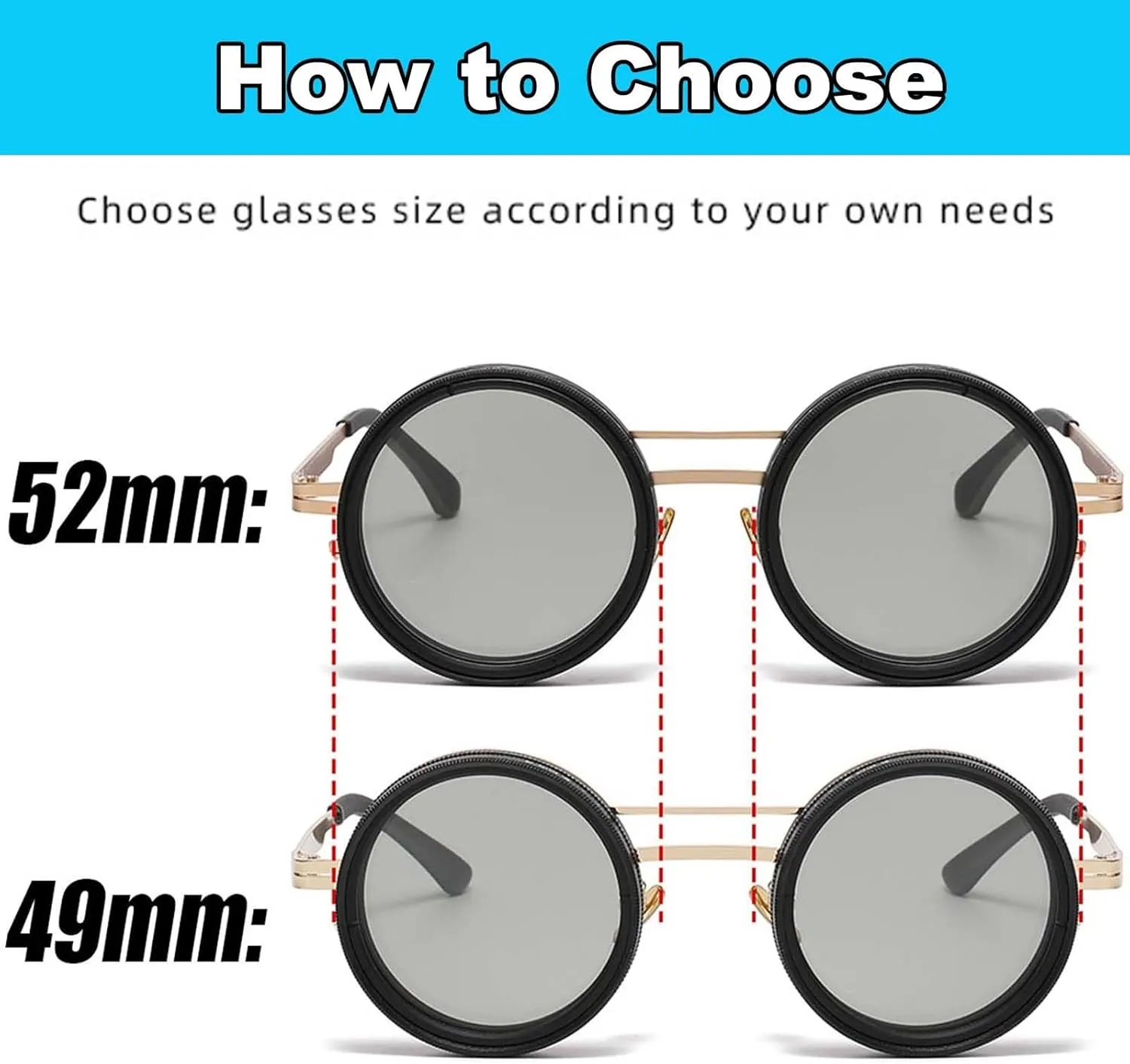 Adjustable Sunglasses, 1-9 Gears Adjustable Rounded Tint Sunglasses, Polarized Glasses with Nd Filter Lenses for Men(Black Silver,52mm)