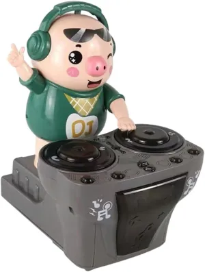 Adorable Pig Shaped Music Interactive Electric Plaything Wear Resistant Engaging Light Sound Features for Parent Playtime