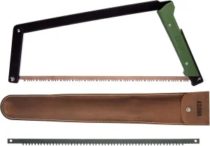 AGAWA - BOREAL24 Backwoods KIT - 24 Inch Folding Bow Saw, Premium Leather Sheath, Additional Aggressive Blade
