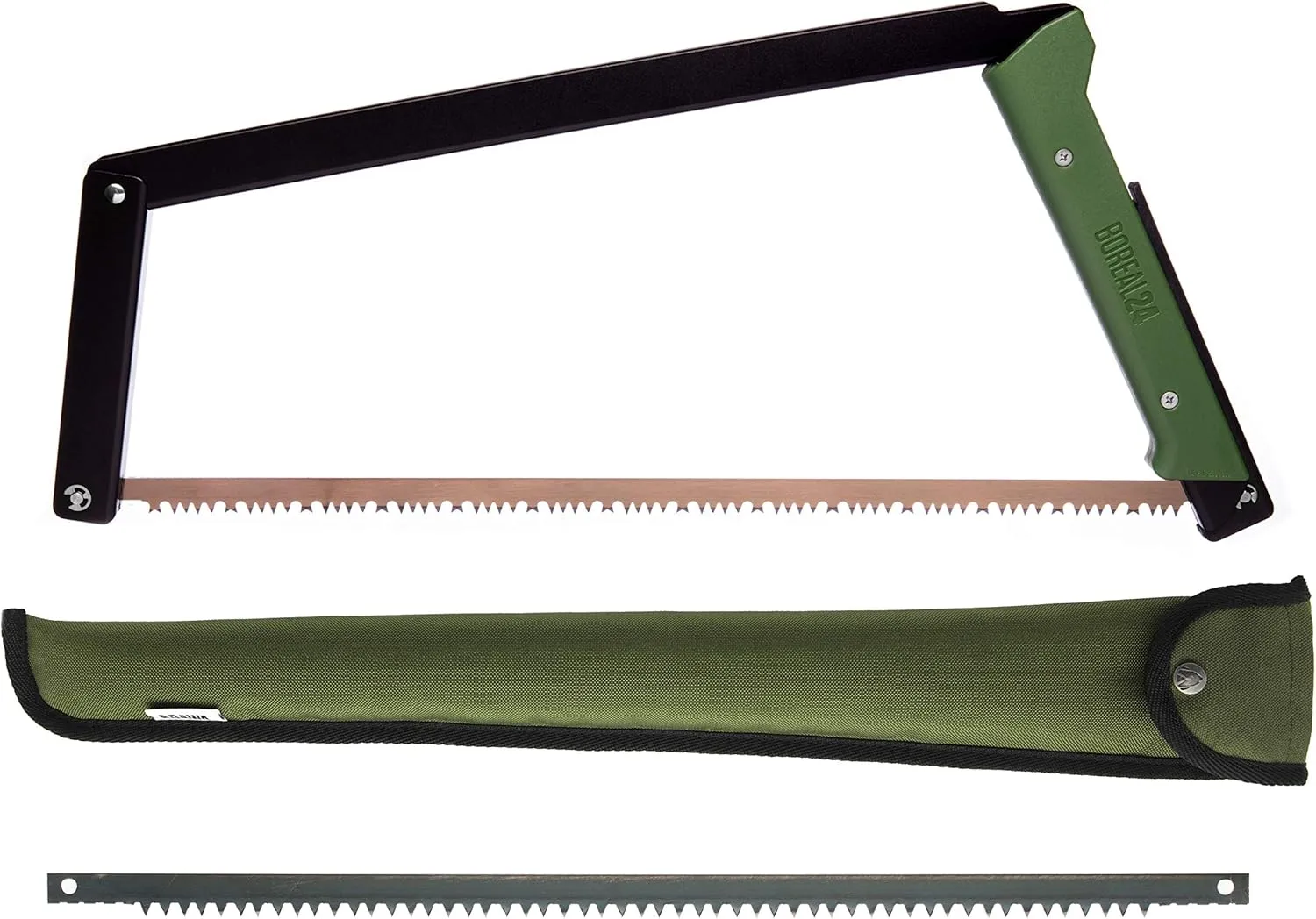 AGAWA - BOREAL24 Tripper Kit - 24 Inch Folding Bow Saw, 24" Rugged Cordura Sheath, Additional 24" Aggressive Blade