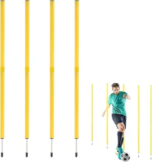 Agility Training Poles, Fixed or Adjustable （41—75inch）,Speed and Agility Training Equipment for Outdoor Sports and Fitness(4pieces.