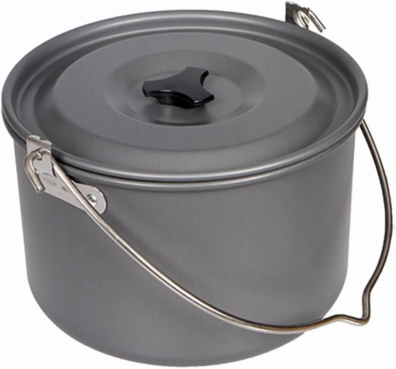 aiGear Aluminum Alloy Camping Hanging Pot with Lid Lifter Handle Lightweight 4200ml Portable Pot for Camping Cooking Hiking Picnic