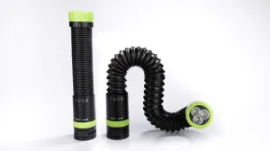 All in One Flashlight - Green & Black, Battery Powered, Durable, Adjustable, Foldable, Magnetic, 110 Lumens, 6 Hours Run Time, 262 ft Beam