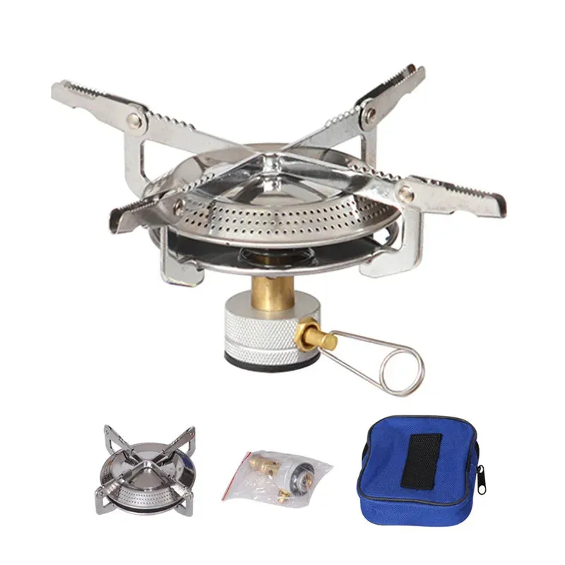 Alloy Camping Gas Stove Split Gas Burner With Blue Bag