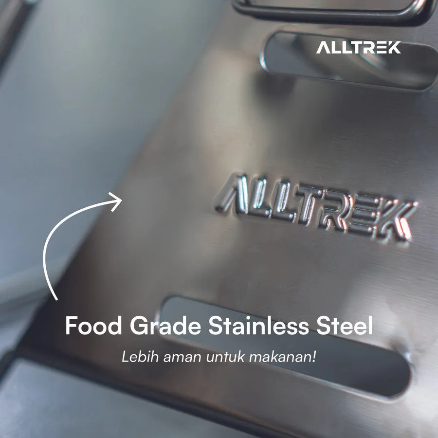 ALLTREK Alat Panggang Lipat GASKIN Portable BBQ Grill Stainless