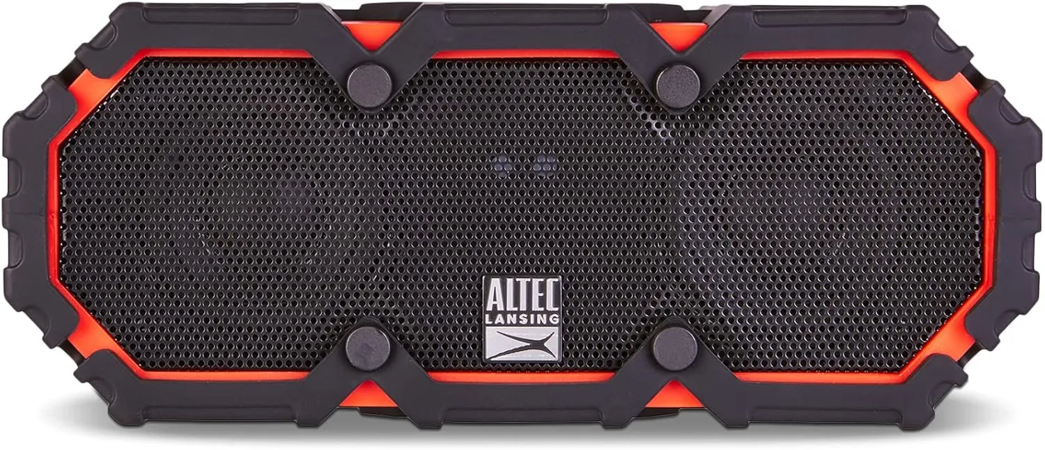 Altec Lansing LifeJacket 2 - Waterproof Bluetooth Speaker, Floating Portable Speaker for Travel & Outdoor Use, Deep Bass & Loud Sound, 30 Hour Playtime