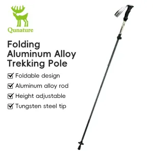 Aluminum Express international shipping Pole Grip Trekking Excellent customer service Height Foldable and Qunature Adjustable Lightweight with